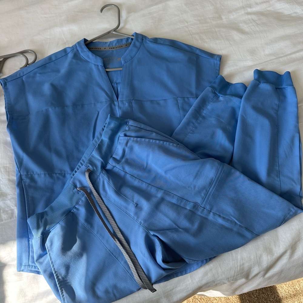 Fabletics Blue Activewear Set for Versatile Comfort